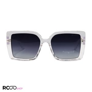 عکس از عینک آفتابی پلاریزه زنانه با فریم بی رنگ و شفاف و لنز دودی gucci مدل p7633