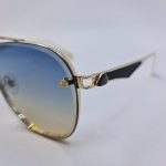 عکس از عینک آفتابی طلایی MAYBACH با فریم فلزی و خلبانی و لنز دو رنگ مدل 63089