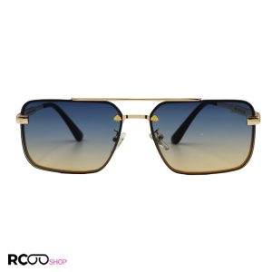 عکس از عینک آفتابی میباخ با فریم طلایی، مستطیلی شکل و لنز دو رنگ مدل 22077