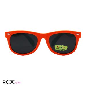 عکس از عینک آفتابی پلاریزه بچگانه با فریم نارنجی رنگ و دسته سبز مدل p5042