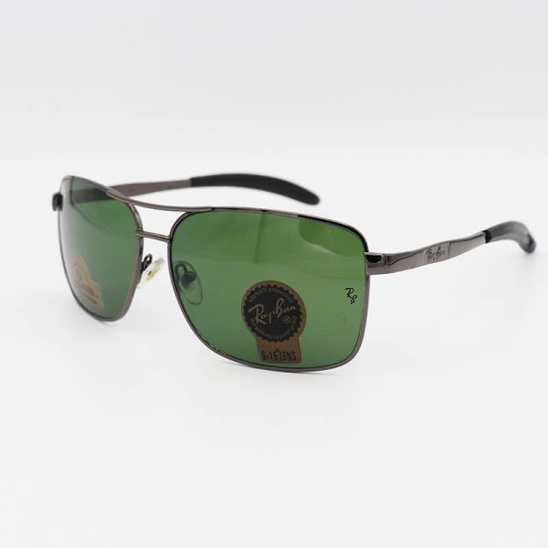 عکس از عینک آفتابی ray-ban با فریم نوک مدادی و لنز سنگ، سبز و آنتی رفلکس مدل ab8335