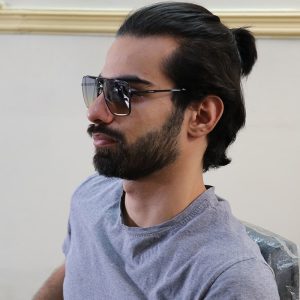 عکس از عینک آفتابی میباخ با فریم مربعی شکل مدل N2001