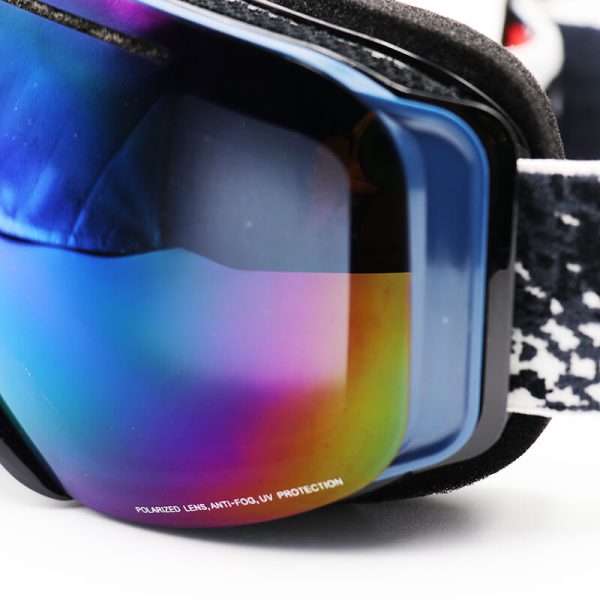 عکس از عینک اسکی و اسنوبرد با عدسی آینه ای و بند مشکی برند basto مدل b2224