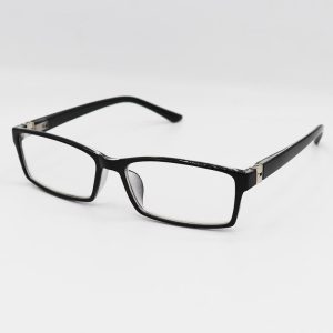 عکس از عینک مطالعه با فریم مشکی، مستطیلی و دسته فنری مدل R2030