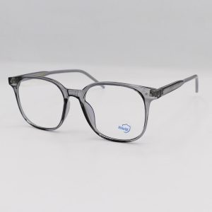 عکس از عینک بلوکات با فریم طوسی براق رنگ، کائوچو و مربعی برند Moscot مدل TR8544