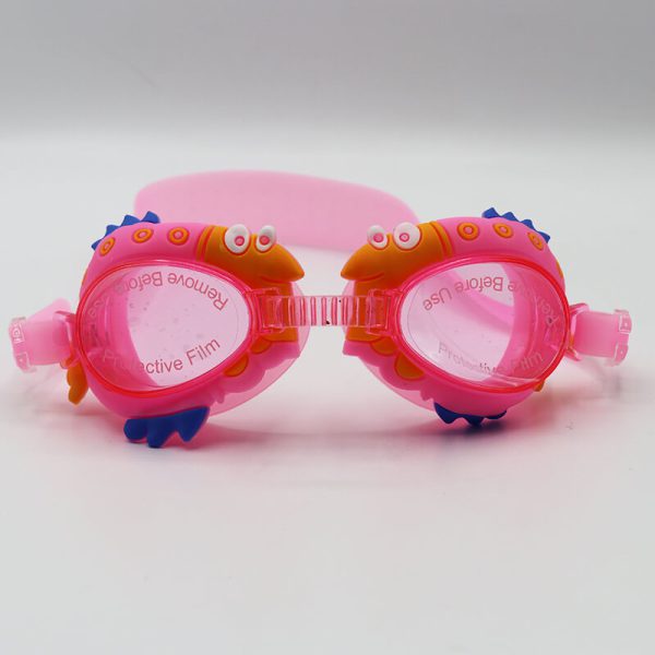 عکس از عینک شنا بچگانه با فریم و بند صورتی، uv و anti-fog مدل g1900