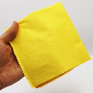 عکس از دستمال عینک نانو سایز بزرگ، رنگ زرد (30*30) و طرح دار مدل 992259