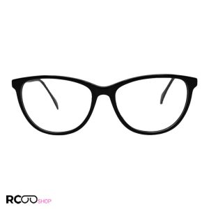 عکس از عینک طبی استات با فریم مشکی و چشم گربه ای برند میو میو مدل dh9006