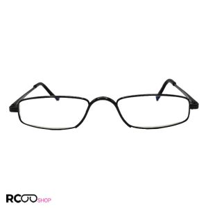 عکس از عینک مطالعه با فریم فلزی، مشکی و دسته فنری (آنتی رفلکس) مدل ec05