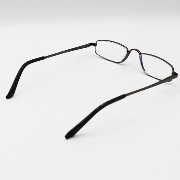 عکس از عینک مطالعه با فریم فلزی، مشکی و دسته فنری (آنتی رفلکس) مدل ec05