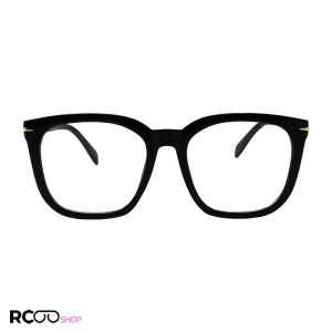 عکس از عینک طبی مربعی شکل، مشکی رنگ با فریم کائوچو برند دیوید بکهام مدل 969