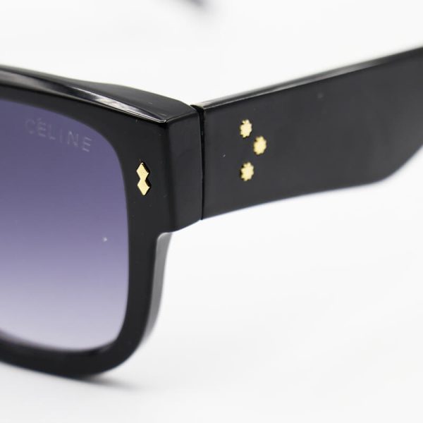 عکس از عینک آفتابی celine با دسته دو رنگ، فریم مشکی و عدسی دودی تیره مدل ml6005