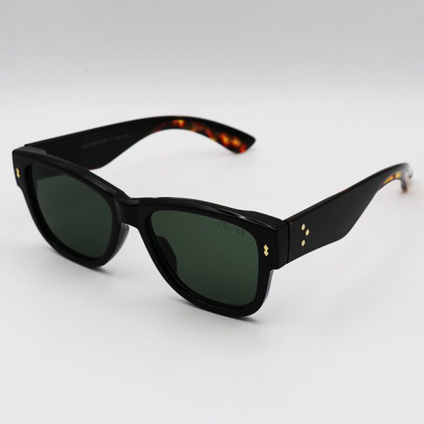عکس از عینک آفتابی celine با دسته دو رنگ، فریم مشکی و عدسی سبز تیره مدل ml6005