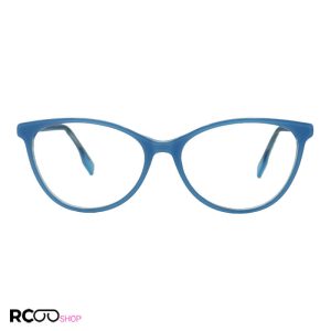 عکس از عینک طبی استات با فریم آبی و چشم گربه ای برند دیور مدل dh9007