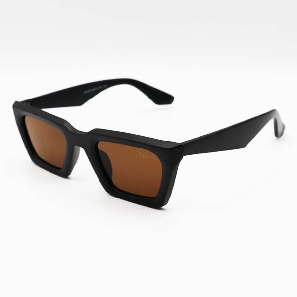 عکس از عینک آفتابی با فریم چشم گربه ای، قهوه ای رنگ و لنز قهوه ای celine مدل g677