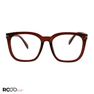 عکس از عینک طبی مربعی شکل، قهوه ای رنگ با فریم کائوچو برند دیوید بکهام مدل 969