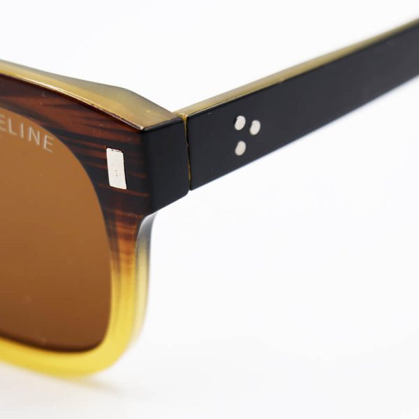 عکس از عینک آفتابی سلین با فریم دو رنگ، ویفرر، عدسی تیره و قهوه ای رنگ مدل m688