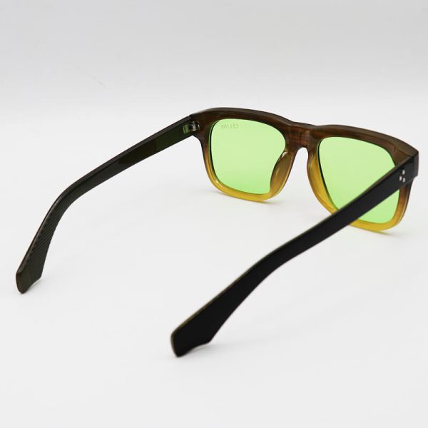 عکس از عینک دید در شب celine با فریم قهوه ای دو رنگ، ویفرر، عدسی سبز مدل m688