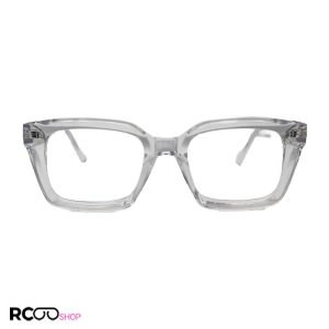 عکس از عینک طبی مربعی شکل، بی رنگ و شفاف با فریم کائوچو برند celine مدل fe01