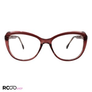 عکس از عینک طبی گوچی با فریم گربه ای، قرمز رنگ و از جنس کائوچو مدل 8813