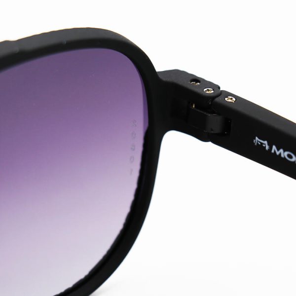 Black avitator frame and black handle and dark polorized uv protection lens oga morel sunglasses model 20801 bl 4