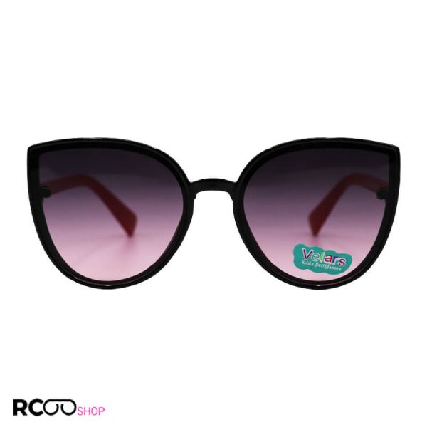 Black cat eye frame and red handle and pink uv protection lens velars sunglasses model 3096 be 1