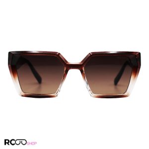 عکس از عینک آفتابی louis vuitton با فریم قهوه ای، گربه ای شکل و لنز هایلایت تیره مدل 88005
