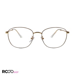 عکس از عینک طبی گرد با فریم فلزی، طلایی رنگ برند tiffany & co مدل 8349