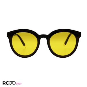 عکس از عینک دید در شب گرد، مشکی رنگ و لنز زرد برند دیتیای مدل 2276