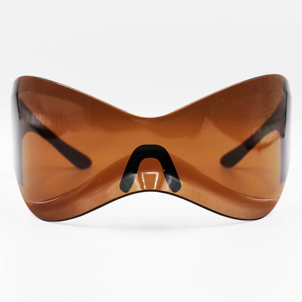عکس از عینک آفتابی برند بالنسیاگا فشن فریملس با لنز قهوه ای و طرح نقاب مدل ng