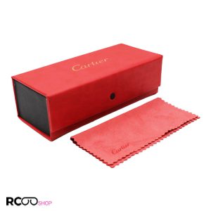 عکس از کیف عینک کارتیه cartier، قرمز رنگ، آهنربایی و مستطیلی شکل مدل 992490