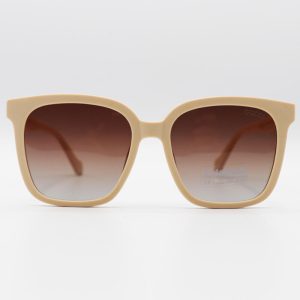 عکس از عینک آفتابی GUCCI با فریم مربعی شکل، کرمی رنگ و عدسی قهوه ای و پلرایزد مدل D2345P