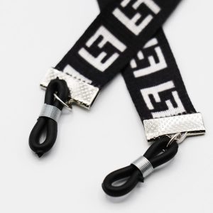 عکس از بند عینک نواری فندی FENDI با رنگ مشکی و از جنس پارچه‌ای مدل 992538