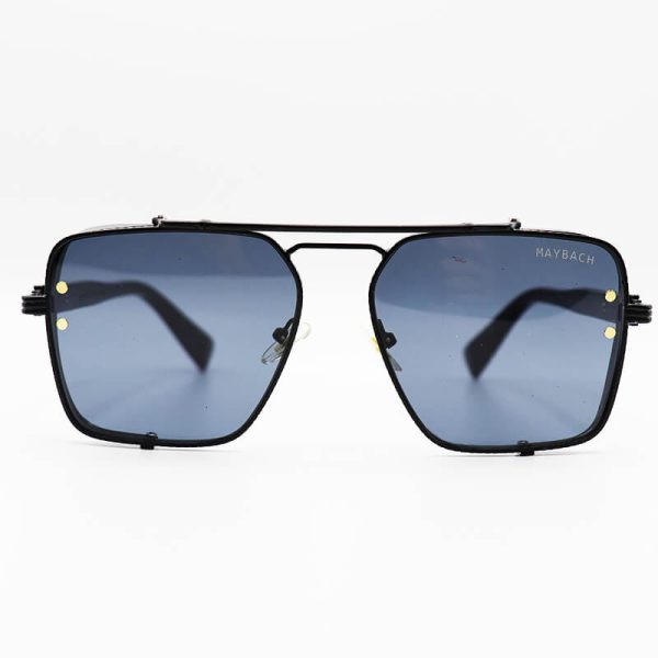 عکس از عینک آفتابی میباخ با فریم رنگ مشکی، جنس فلزی، هندسی شکل و عدسی دودی تیره مدل 251