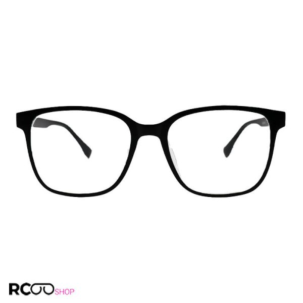 عکس از عینک بلوکات با فریم مشکی و حاشیه شفاف، کائوچو و مربعی شکل مدل abc3140