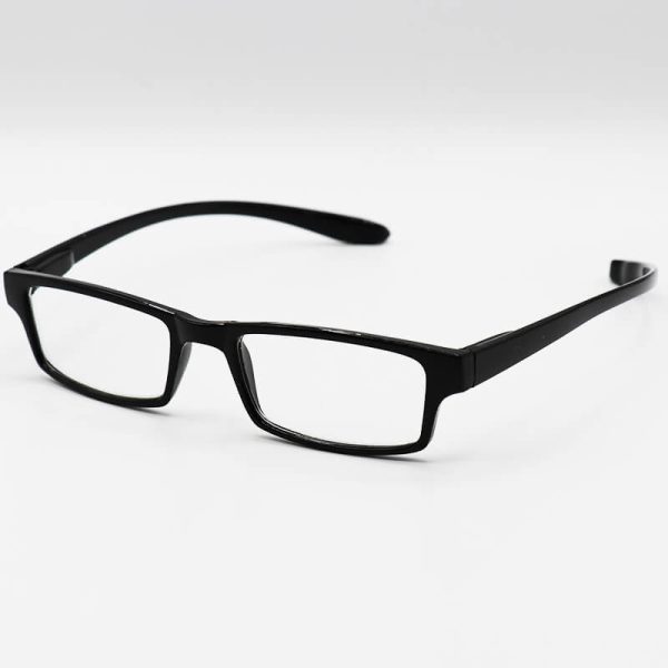 عکس از عینک مطالعه پشت گردنی مشکی رنگ، کائوچو، مستطیلی و دسته فنری مدل 33003-6