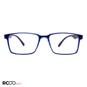 عکس از عینک مطالعه کریستالی آبی رنگ، مستطیلی و از جنس کائوچو مدل 5931