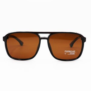 عکس از عینک آفتابی بغل دار PORSCHE DESIGN با فریم قهوه ای، مربعی شکل و لنز پلاریزه مدل P192