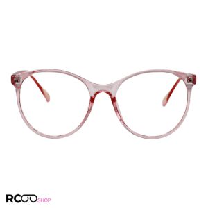 عکس از عینک بلوکات با فریم صورتی رنگ، از جنس کائوچو، شکل گرد و لنز uv400 مدل 28020