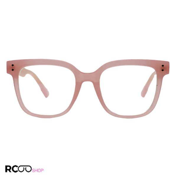 عکس از عینک بلوکات با فریم صورتی رنگ، از جنس کائوچو و شکل ویفرر مدل cd66002