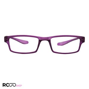 عکس از عینک مطالعه پشت گردنی بنفش رنگ، کائوچو، مستطیلی و دسته فنری مدل 33003-6