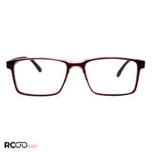 عکس از عینک مطالعه کریستالی قرمز رنگ، مستطیلی و از جنس کائوچو مدل 5931