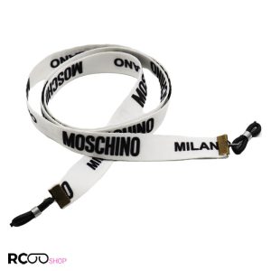 عکس از بند عینک نواری moschino موسکینو با رنگ سفید و از جنس پارچه‌ای مدل 992552