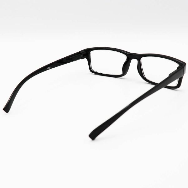 عکس از عینک طبی دور بین با فریم مستطیلی شکل، مشکی رنگ و دسته فنردار مدل 89212