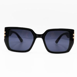 عکس از عینک آفتابی مربعی FENDI با فریم مشکی رنگ، از جنس کائوچو و لنز دودی تیره مدل 3376
