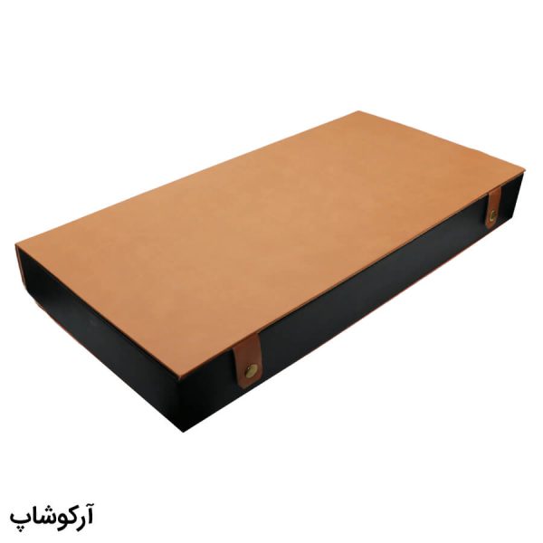 عکس از باکس و جعبه 12 تایی عینک آفتابی با رنگ قهوه‌ای و جنس چرم (فایل) مدل 992502