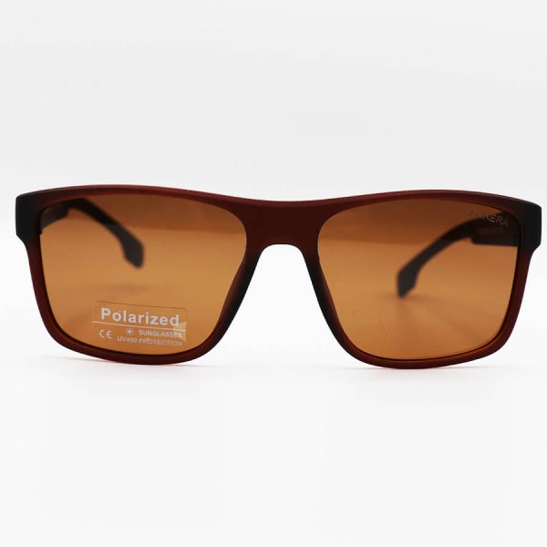 عکس از عینک آفتابی پلاریزه carrera با فریم مربعی شکل، قهوه ای مات و عدسی قهوه ای تیره مدل 21103