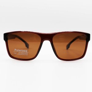 عکس از عینک آفتابی پلاریزه CARRERA با فریم مربعی شکل، قهوه ای براق و لنز قهوه ای تیره مدل 21103