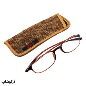 عکس از عینک مطالعه نزدیک بین با فریم tr، نشکن، سبک، قهوه ای رنگ و لنز آنتی رفلکس مدل 19nx004