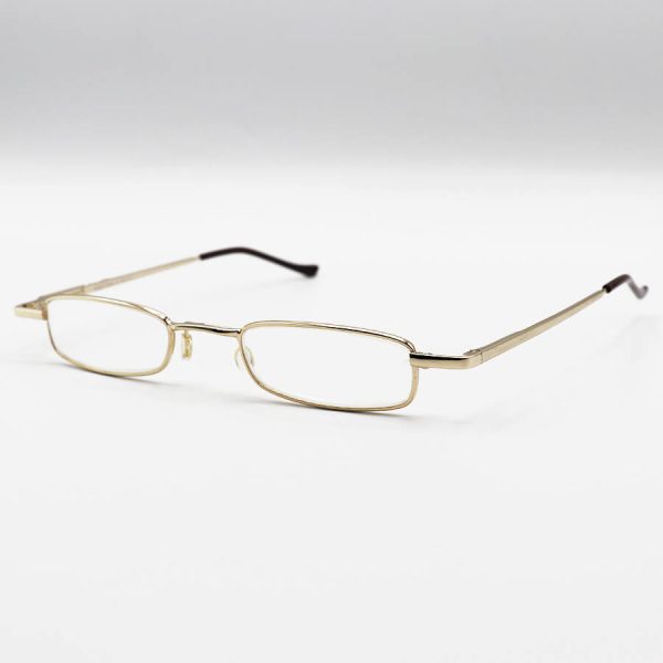 عکس از عینک مطالعه خودکاری با فریم طلایی، دسته فنری، لنز شیشه ای و قاب نقره ای مدل ca1035